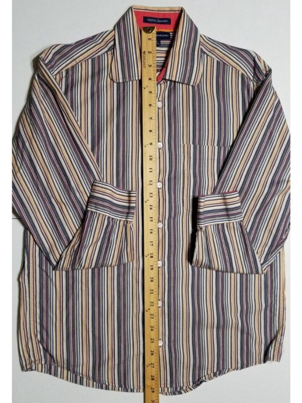 John Ashford Long Sleeve Button Up Business Casual Office Career Shirt Men's M - Picture 2 of 9